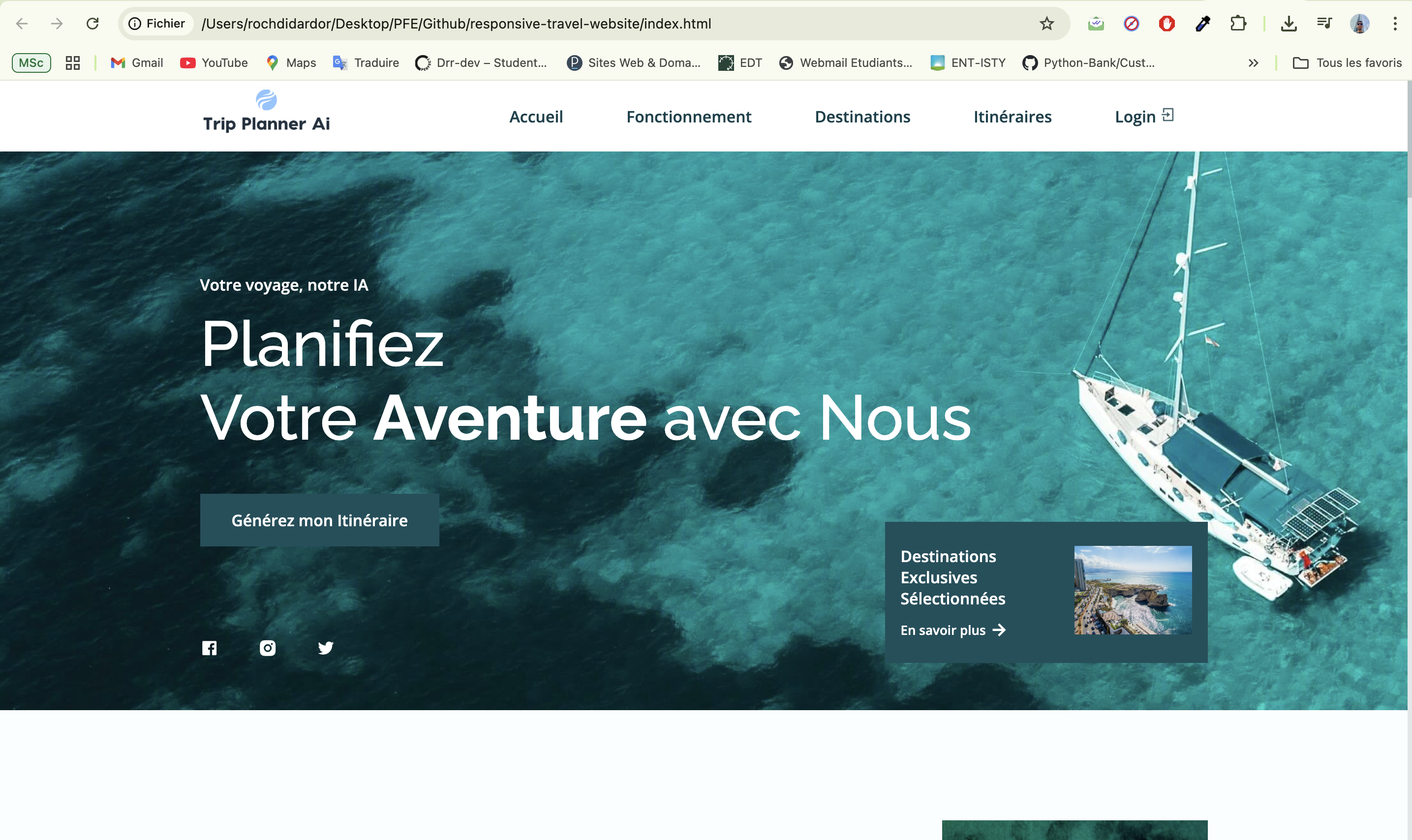 AI Trip Planner web-app