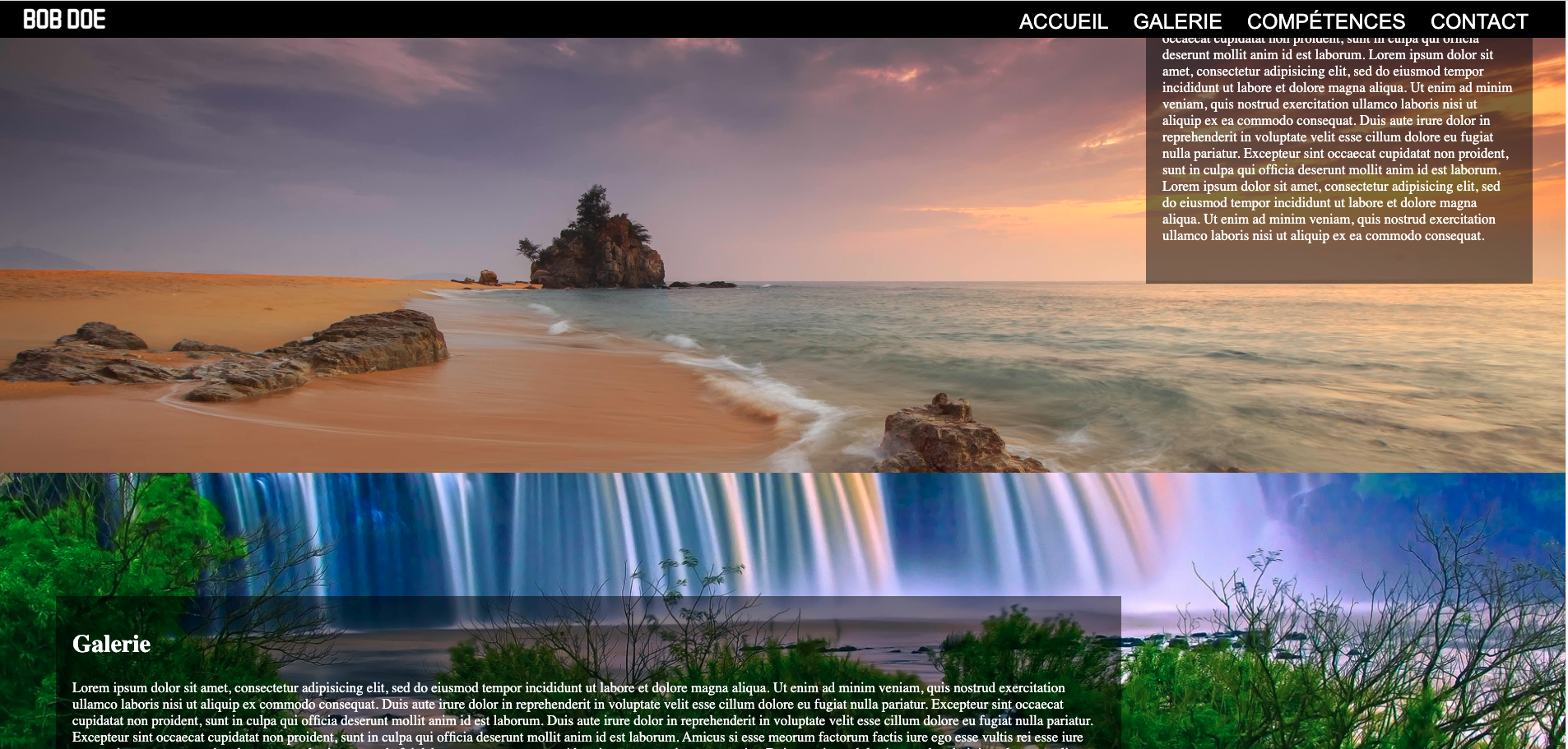 Bob Doe full-screen gallery site