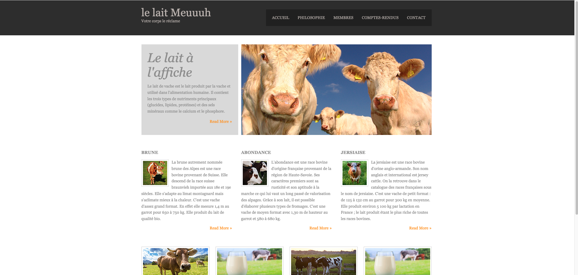 Le lait Meeuuh website