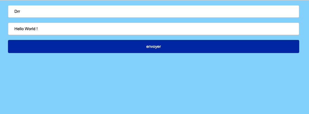 Blue UI showing online chat inputs