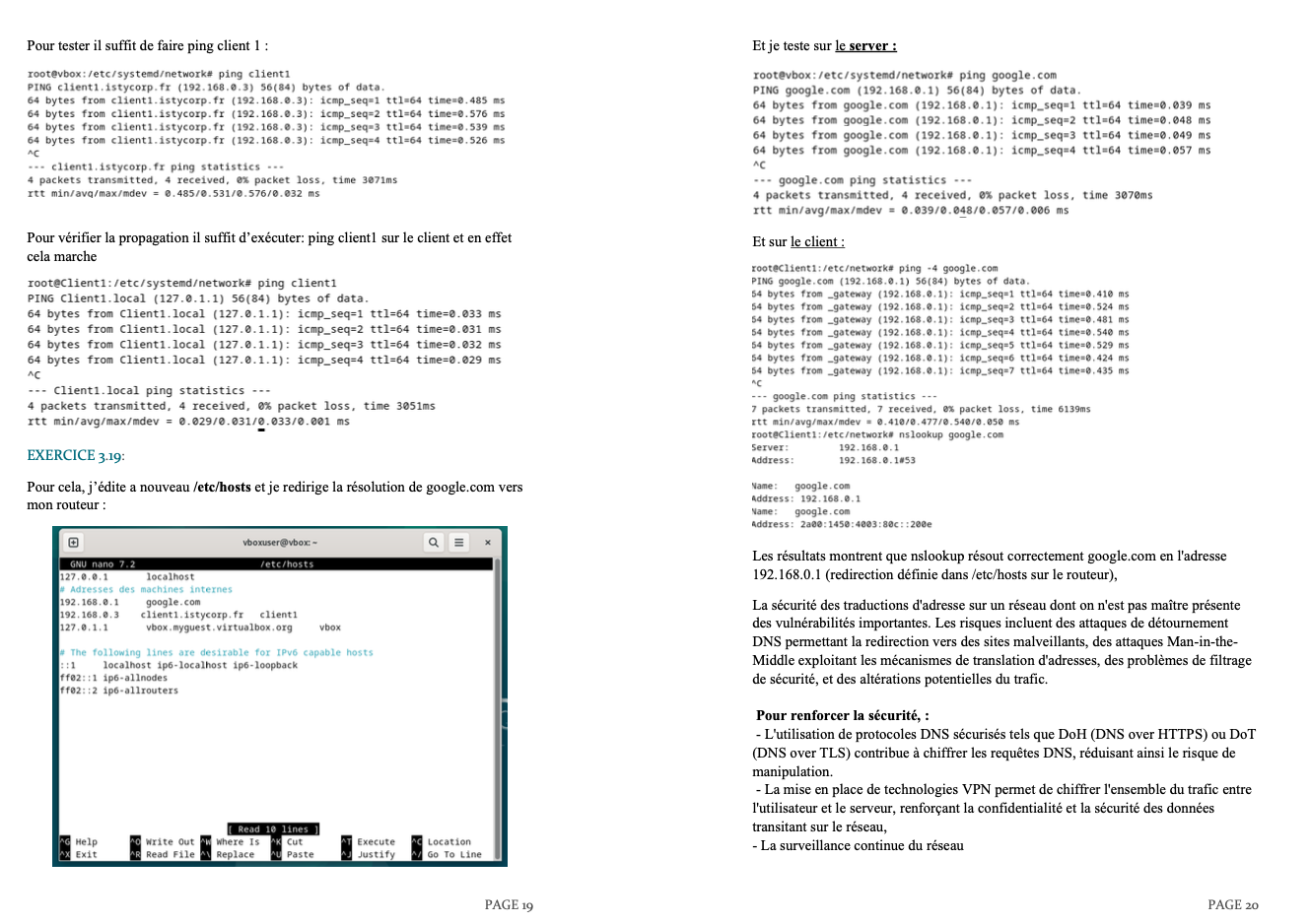 Virtualised network LAB screenshot